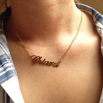 FANCY PRINT NAME NECKLACE