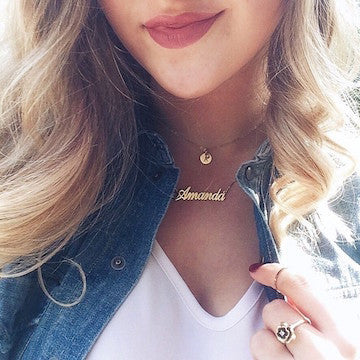 FANCY PRINT NAME NECKLACE