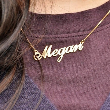 FANCY PRINT NAME NECKLACE