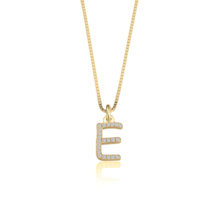 CZ INITIAL NECKLACE