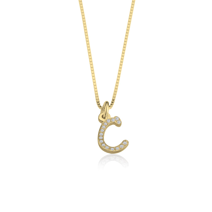 CZ INITIAL NECKLACE