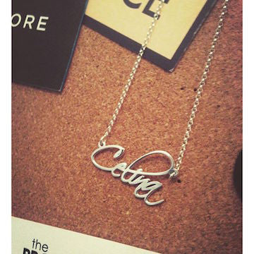 SCRIPT LETTERING NAME NECKLACE