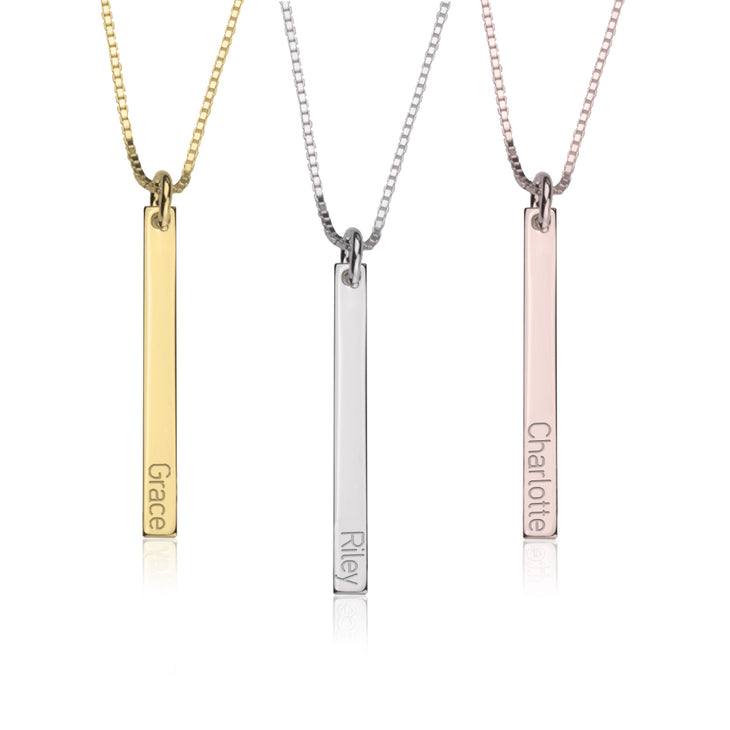 SKINNY BAR NAME NECKLACE