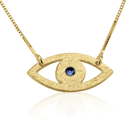 EVIL EYE NECKLACE W/ BIRTHSTONE