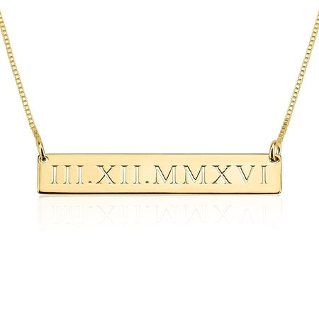 ENGRAVED ROMAN NUMERAL NAMEPLATE