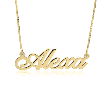 FANCY PRINT NAME NECKLACE