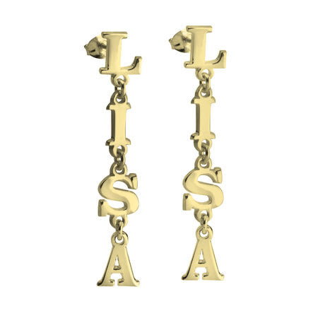 NAME CHAIN EARRINGS