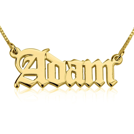 OLD ENGLISH STYLE NAME NECKLACE