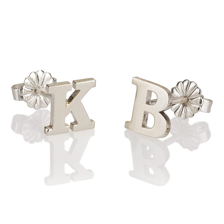 LETTER STUD EARRINGS