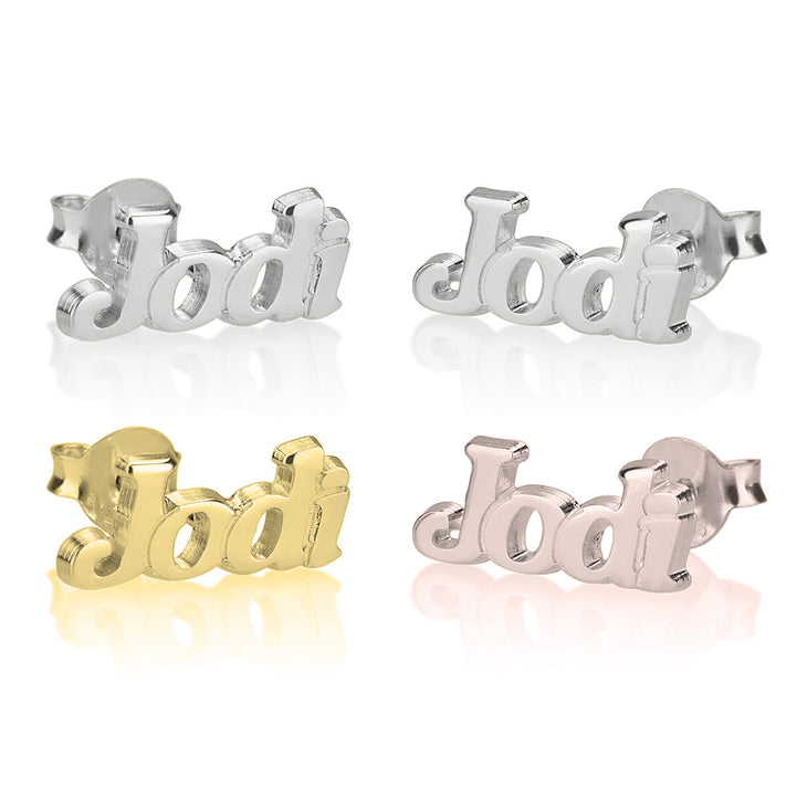 NAME STUD EARRINGS