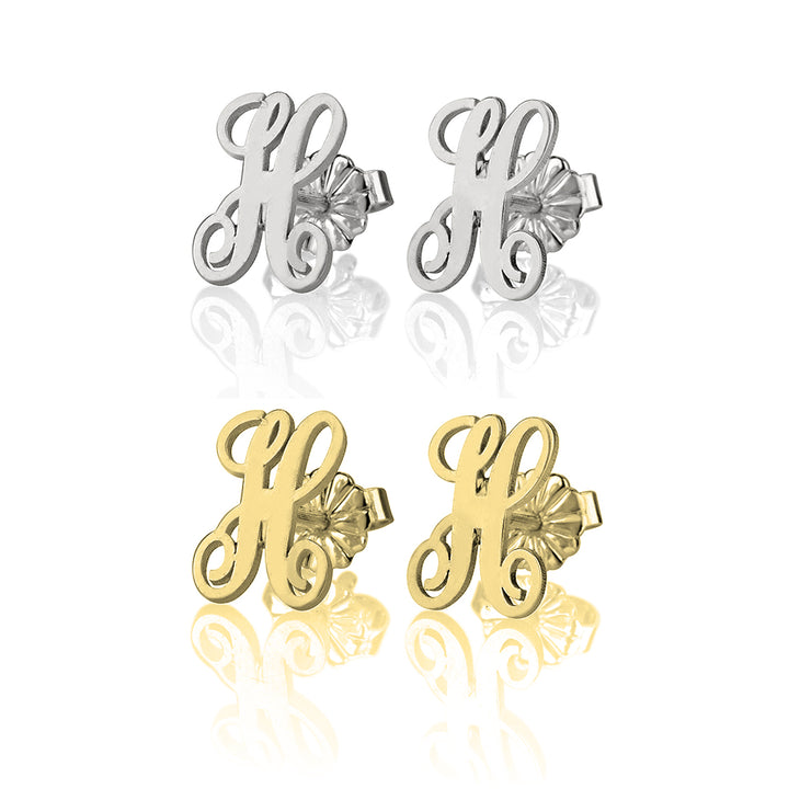 FANCY LETTER EARRINGS