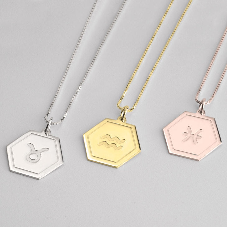 ZODIAC HEXAGON NECKLACE