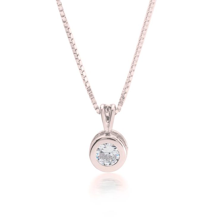 CZ SOLITAIRE NECKLACE