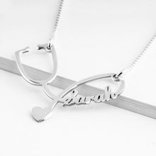 Load image into Gallery viewer, STETHOSCOPE NAME NECKLACE