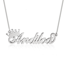 Load image into Gallery viewer, CROWN NAME NECKLACE