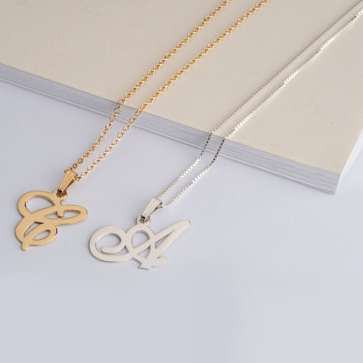 Fancy Initial Necklace