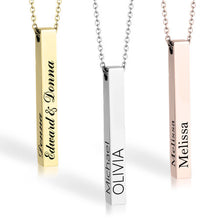 Load image into Gallery viewer, 3D BAR NAME NECKLACE