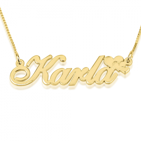 CHANCE HER NAME NECKLACE W/ HEARTS