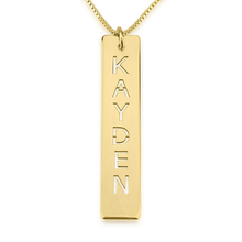 Load image into Gallery viewer, VERTICAL LASER CUT NAMEPLATE