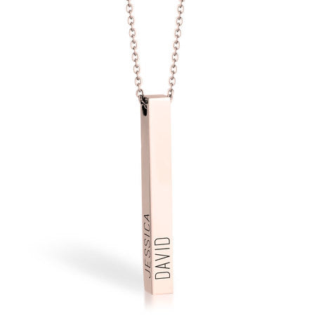 3D BAR NAME NECKLACE