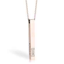 Load image into Gallery viewer, 3D BAR NAME NECKLACE
