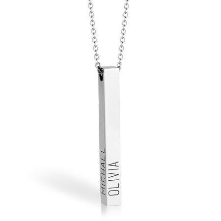 3D BAR NAME NECKLACE