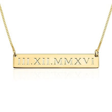 Load image into Gallery viewer, ENGRAVED ROMAN NUMERAL NAMEPLATE