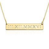 ENGRAVED ROMAN NUMERAL NAMEPLATE
