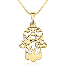 Load image into Gallery viewer, HAMSA HAND (HAND OF FATIMA) NECKLACE