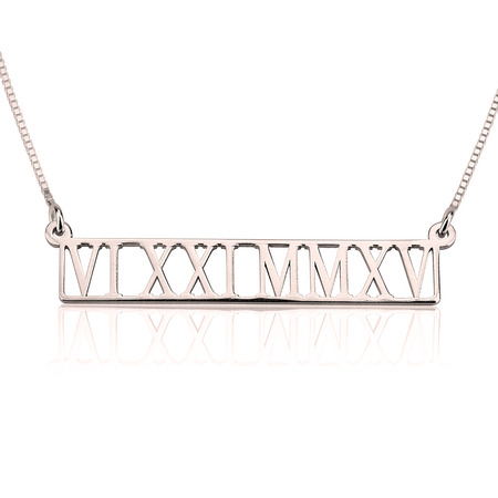 CUT-OUT ROMAN NUMERAL NAMEPLATE