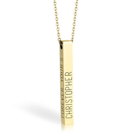 3D BAR NAME NECKLACE