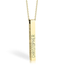 Load image into Gallery viewer, 3D BAR NAME NECKLACE