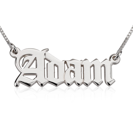 OLD ENGLISH STYLE NAME NECKLACE