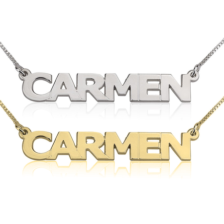 BLOCK LETTERS NAME NECKLACE