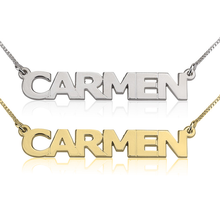 Load image into Gallery viewer, BLOCK LETTERS NAME NECKLACE