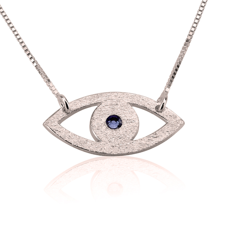 EVIL EYE NECKLACE W/ BIRTHSTONE