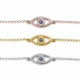 EVIL EYE BRACELET W/ BIRTHSTONE