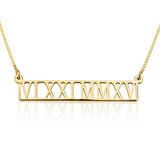 CUT-OUT ROMAN NUMERAL NAMEPLATE