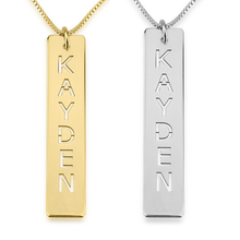 Load image into Gallery viewer, VERTICAL LASER CUT NAMEPLATE