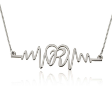 Load image into Gallery viewer, Initial Heartbeat Necklace