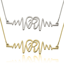 Load image into Gallery viewer, Initial Heartbeat Necklace