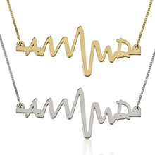 Load image into Gallery viewer, TWO INITIALS HEARTBEAT NECKLACE
