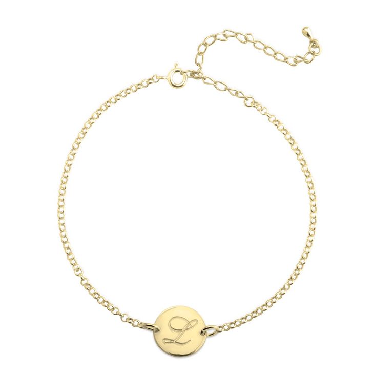 ENGRAVED INITIAL ANKLET