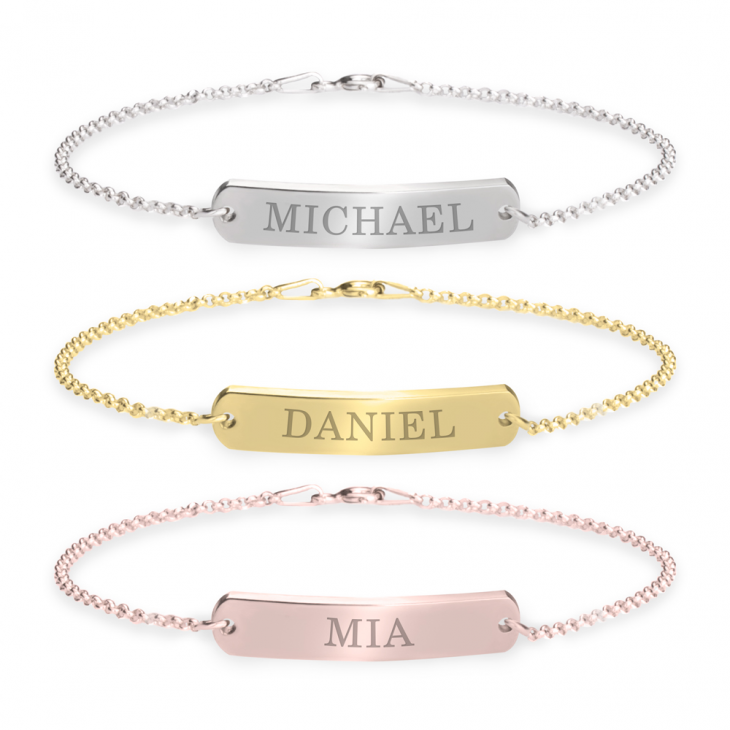 ENGRAVED BAR BRACELET