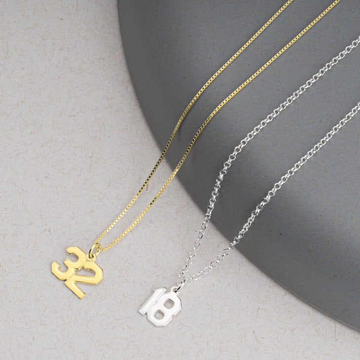 SPORTS NUMBER NECKLACE