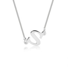 Load image into Gallery viewer, SIDEWAYS INITIAL NECKLACE