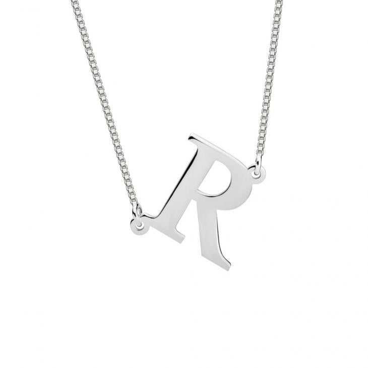 SIDEWAYS INITIAL NECKLACE