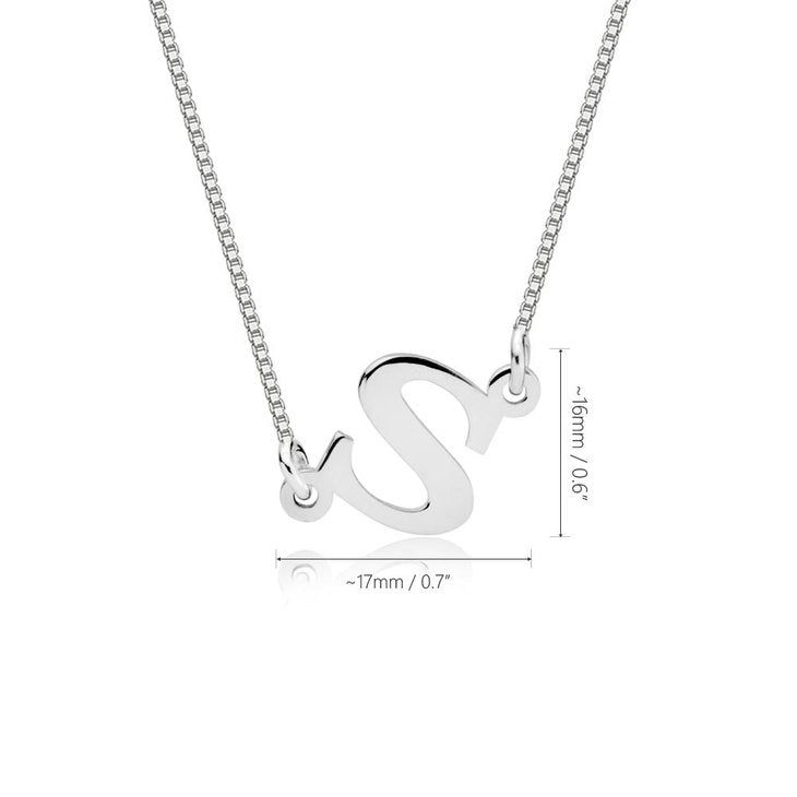 SIDEWAYS INITIAL NECKLACE